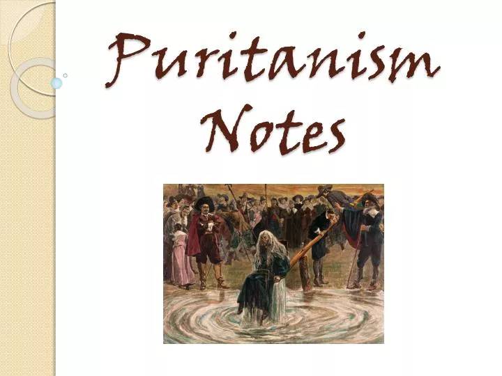 puritanism notes