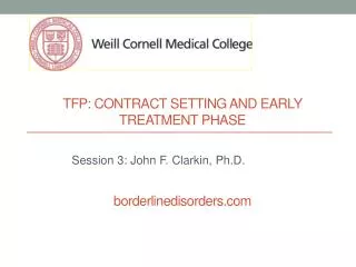 Tfp : contract setting and early treatment phase borderlinedisorders.com