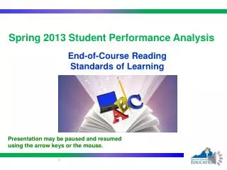 Spring 2013 Student Performance Analysis