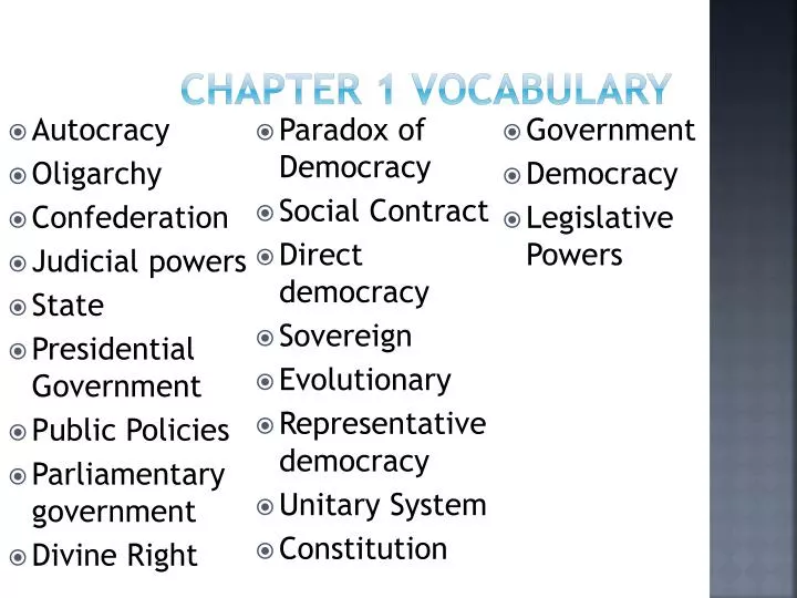 chapter 1 vocabulary