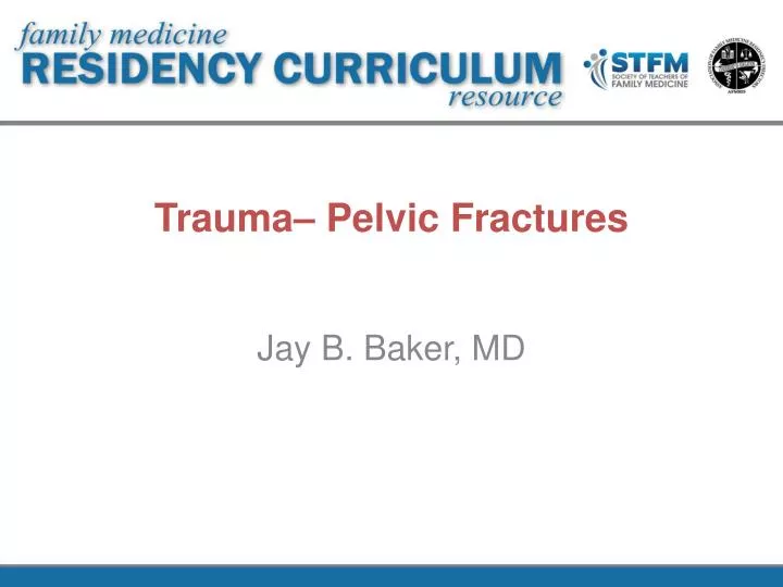 trauma pelvic fractures