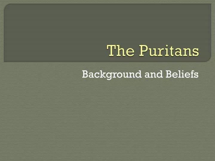 the puritans