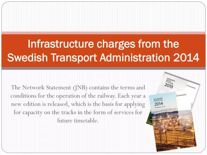 infrastructure charges from the swedish transport administration 2014