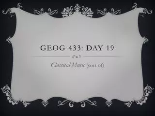 GEOG 433: Day 19