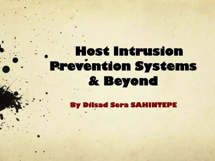 host intrusion prevention systems beyond