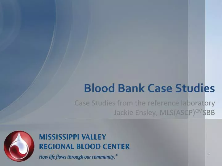 blood bank case studies