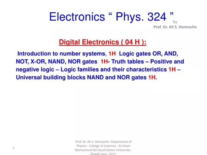 electronics phys 324