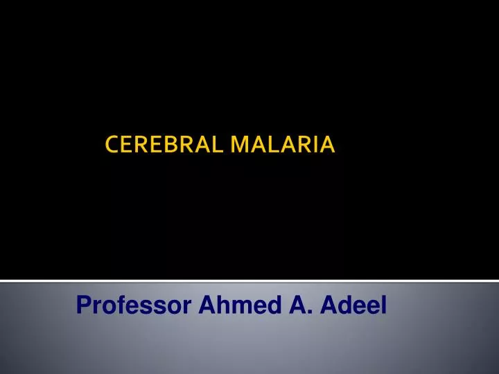 cerebral malaria