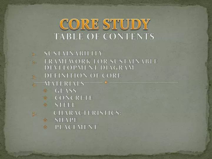 core study
