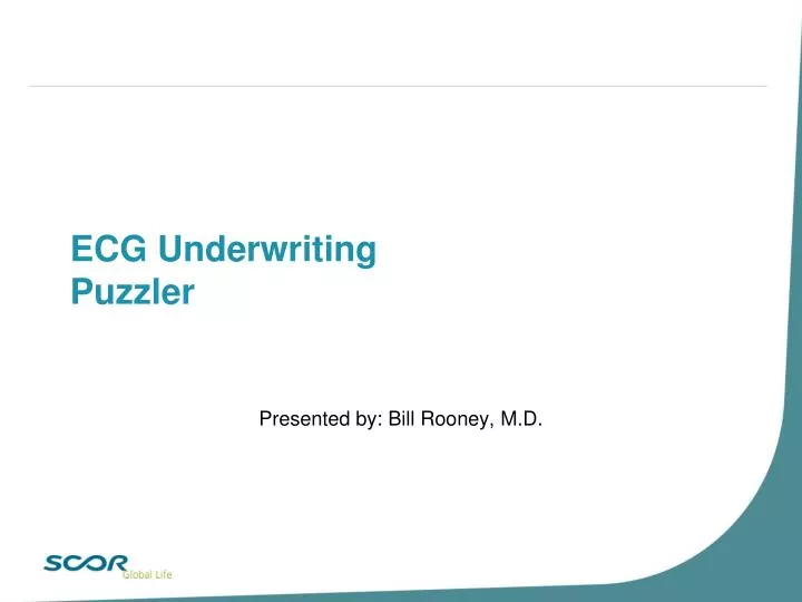 ecg underwriting puzzler
