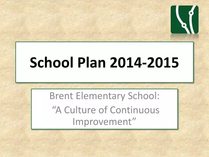 school plan 2014 2015