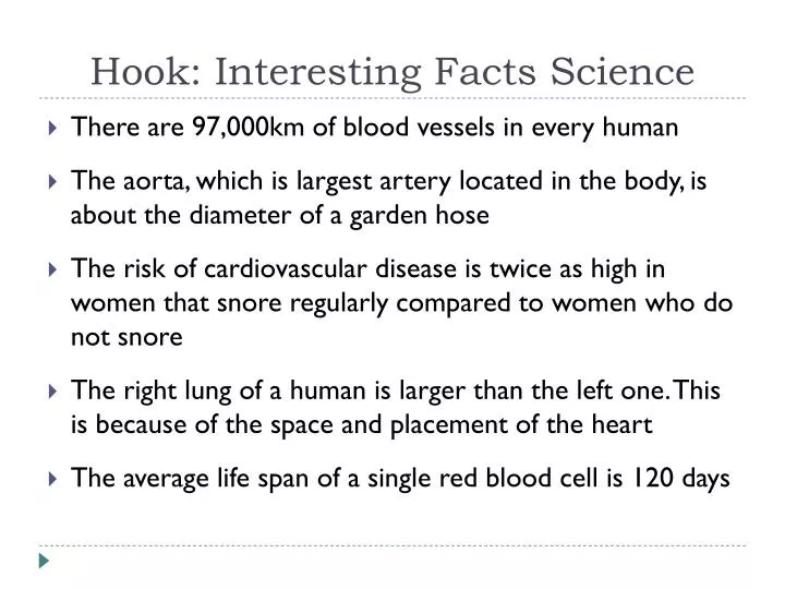hook interesting facts science