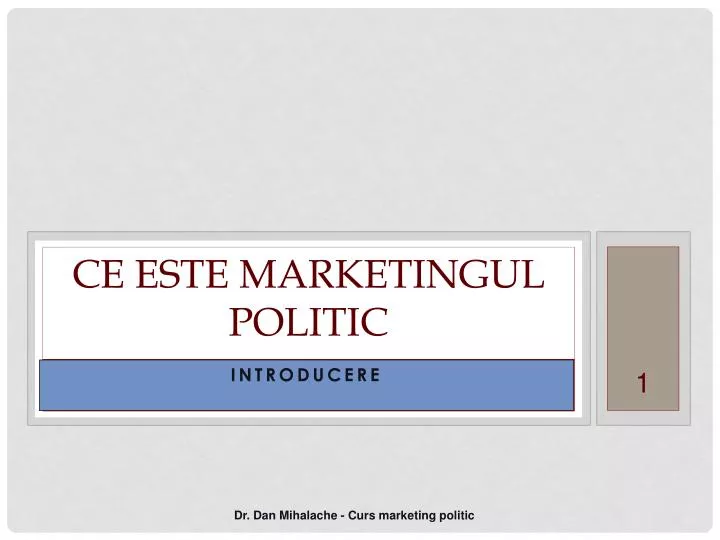 ce este marketingul politic