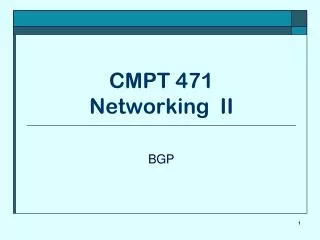 CMPT 471 Networking II