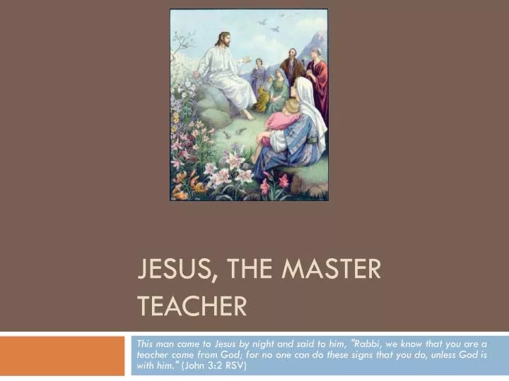 jesus the master teacher