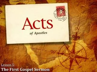 lesson 5 the first gospel sermon