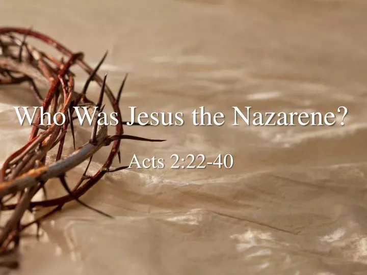 who was jesus the nazarene