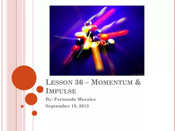 lesson 36 momentum impulse