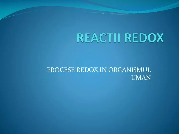 reactii redox