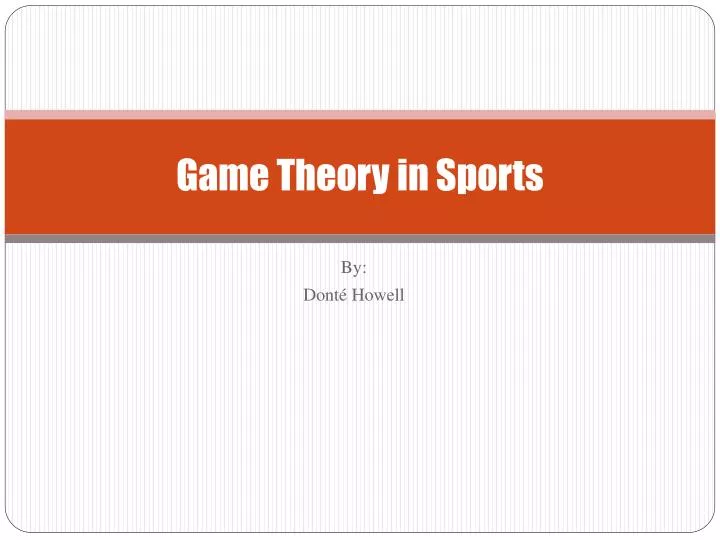 game theory in sports