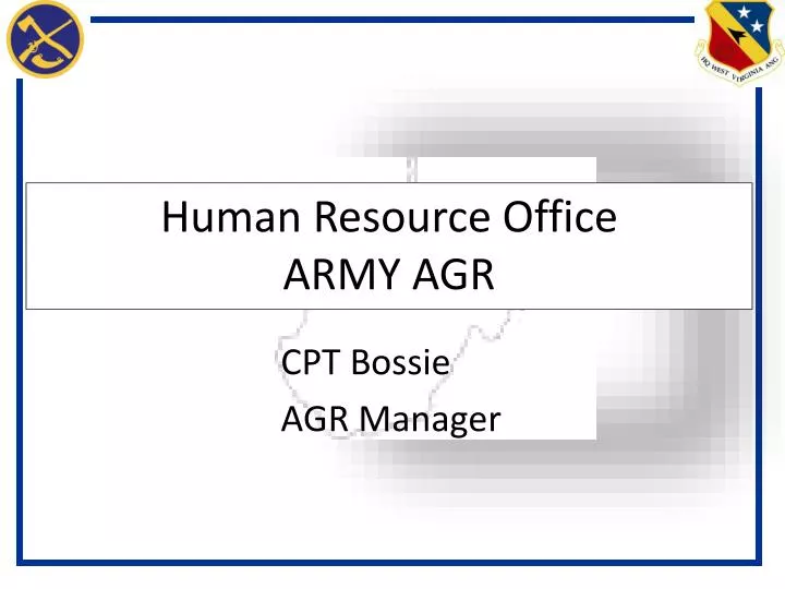 human resource office army agr