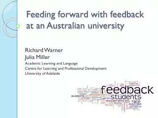 Feeding forward with feedback at an Australian university