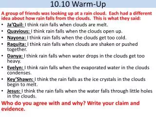 10.10 Warm-Up