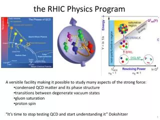 the RHIC Physics Program