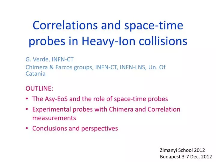 correlations and space time probes in heavy ion collisions
