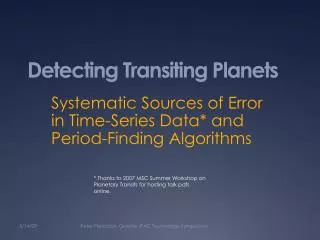 Detecting Transiting Planets