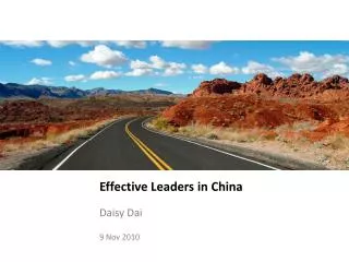 Effective Leaders in China