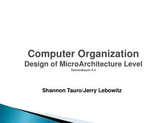 Shannon Tauro /Jerry Lebowitz