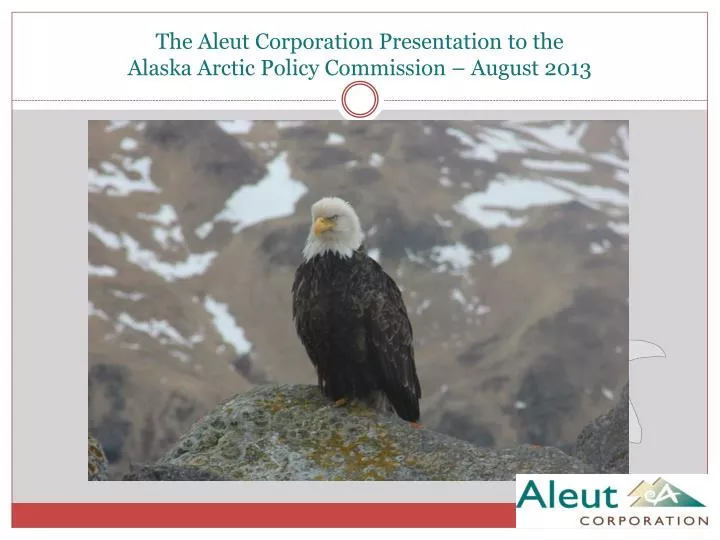 the aleut corporation presentation to the alaska arctic policy commission august 2013