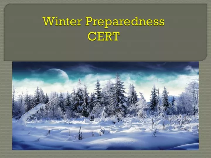 winter preparedness cert