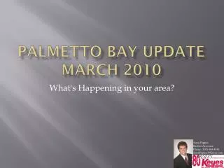 Palmetto Bay Update March 2010