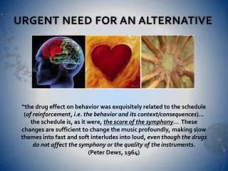 URGENT NEED FOR AN ALTERNATIVE