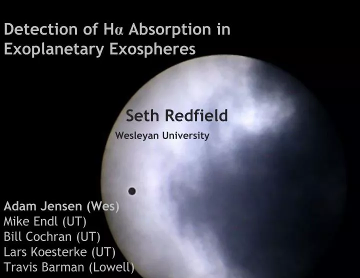 detection of h absorption in exoplanetary exospheres