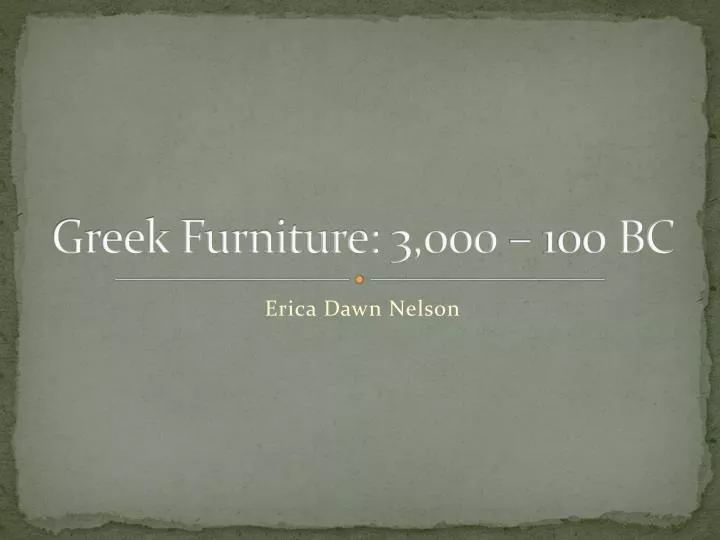 greek furniture 3 000 100 bc