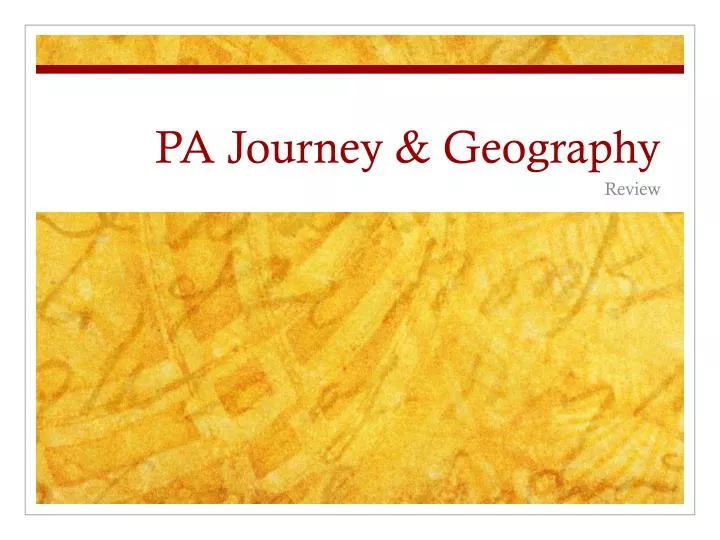 pa journey geography