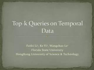 Top-k Queries on Temporal Data