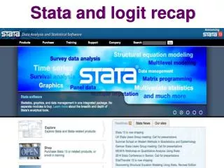 Stata and logit recap