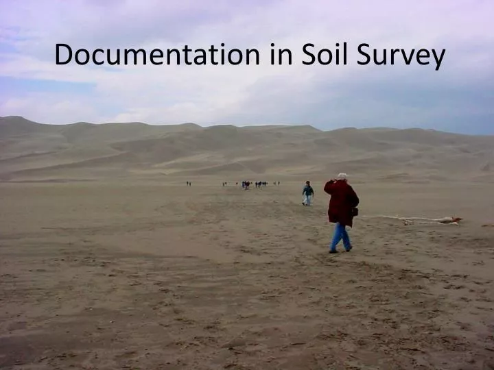 documentation in soil survey