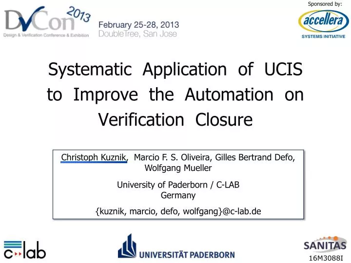 systematic application of ucis to improve the automation on verification closure