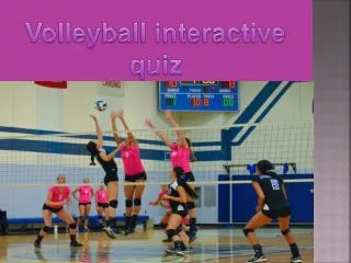 Volleyball interactive quiz