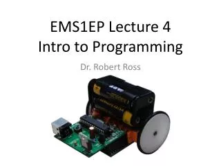 EMS1EP Lecture 4 Intro to Programming