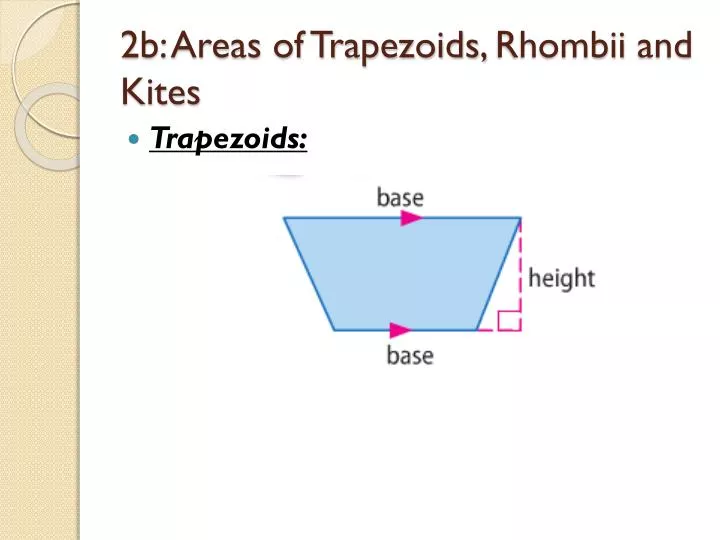 2b areas of trapezoids rhombii and kites