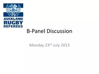 B-Panel Discussion