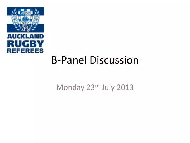 b panel discussion