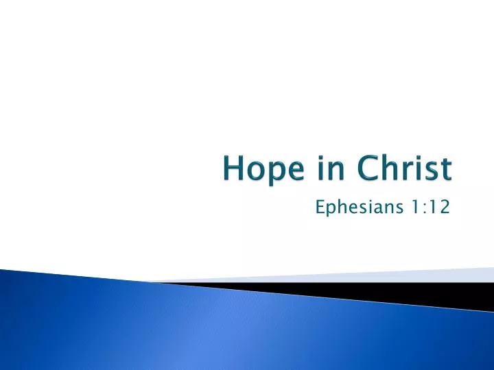 hope in christ
