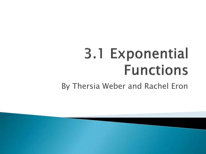 3 1 exponential functions